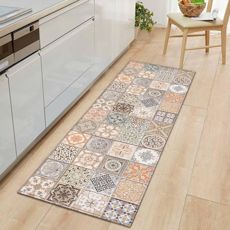 Festivaloutlets Home Kitchen Carpet Mat Door Entrance Floor Mat Boho Kitchen Rug For Living Room Anti-Slip Kitchen Rug Hallway Carpet